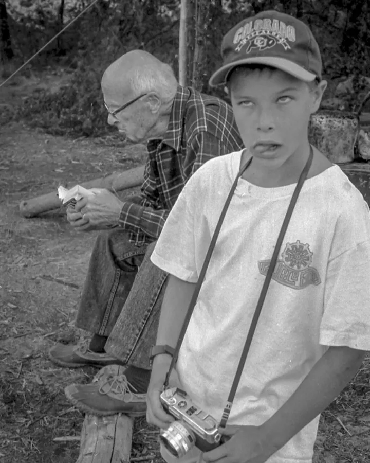 Quite possibly the oldest photo of mine that I still have the negative for. An island somewhere North of North Bay Canada - My grandfather and cousin circa 1991-ish?
